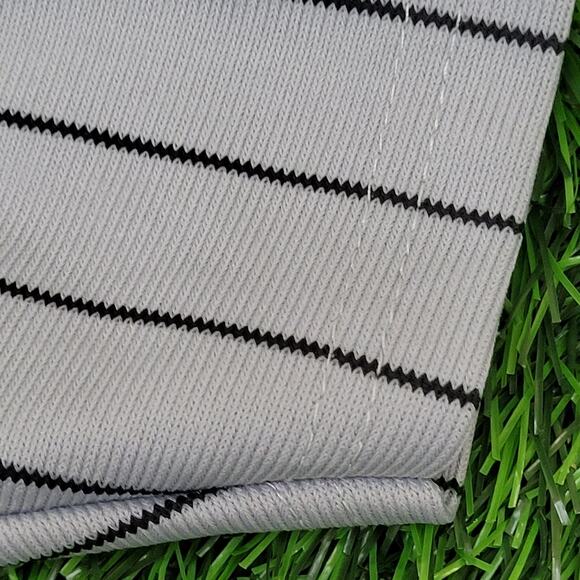 Vintage 80s St-Lukes Baseball Jersey Shirt Large 23x30 Gray Baggy Stripes - Picture 10 of 13